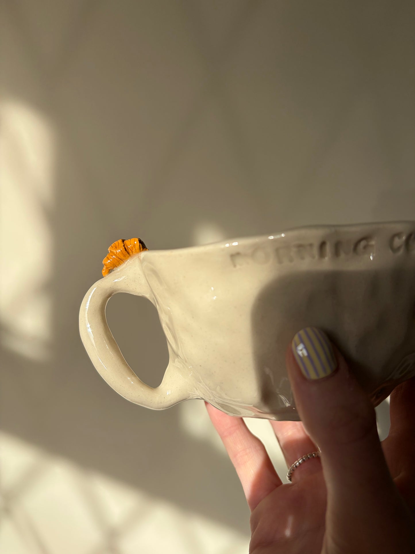 Morning cuppa croissant mug