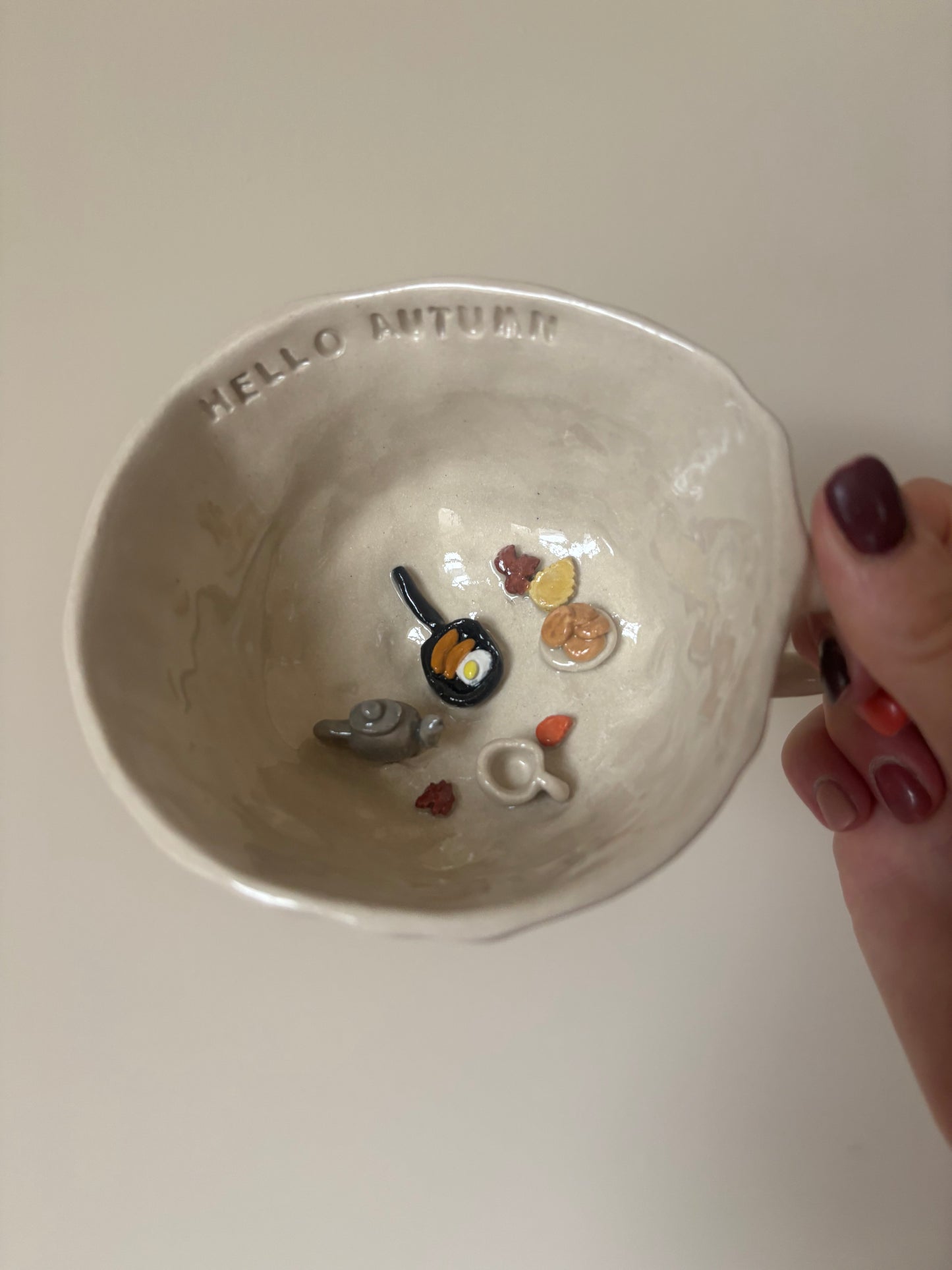 Autumn breakfast outdoors mug