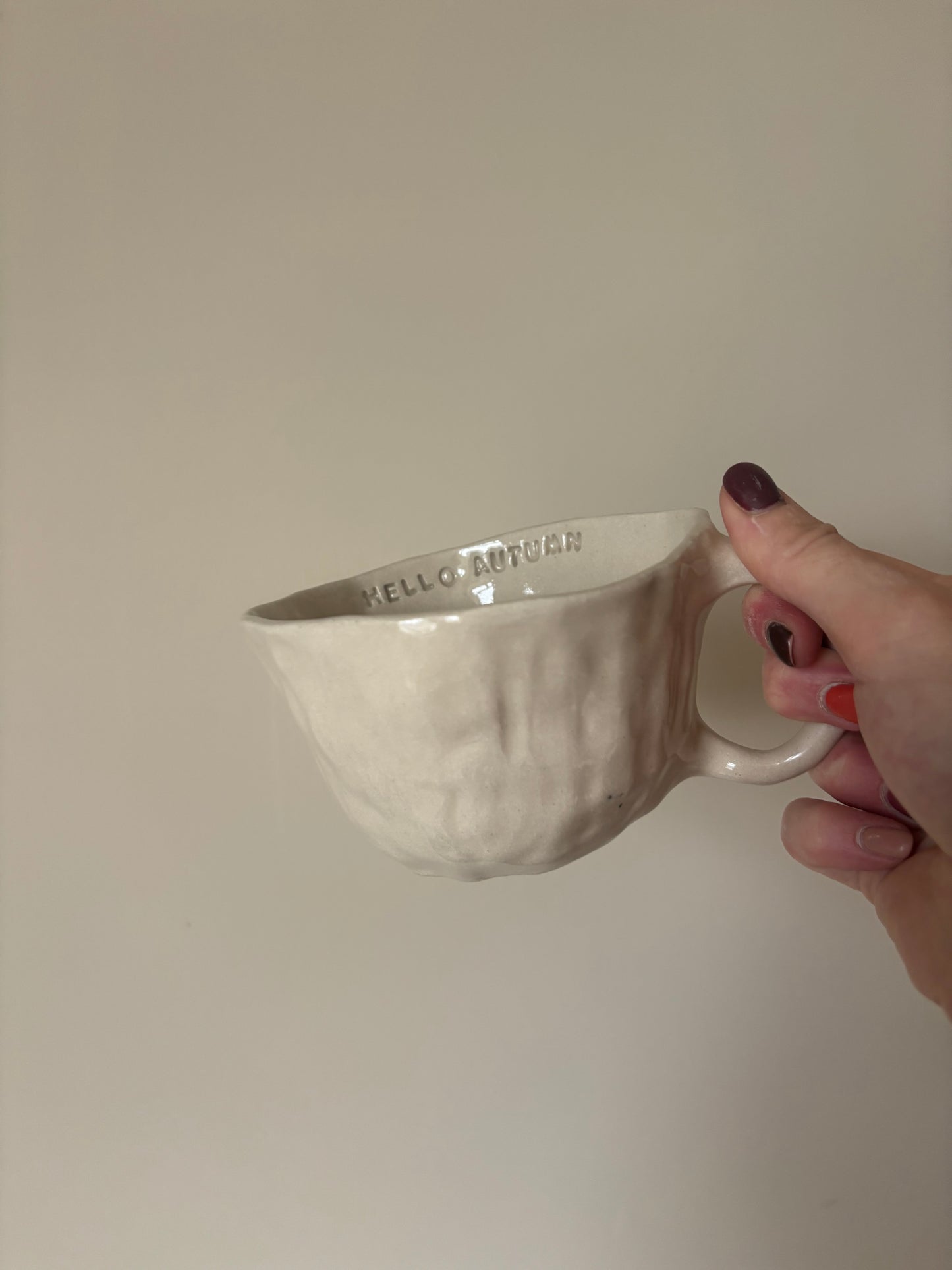 Autumn breakfast outdoors mug