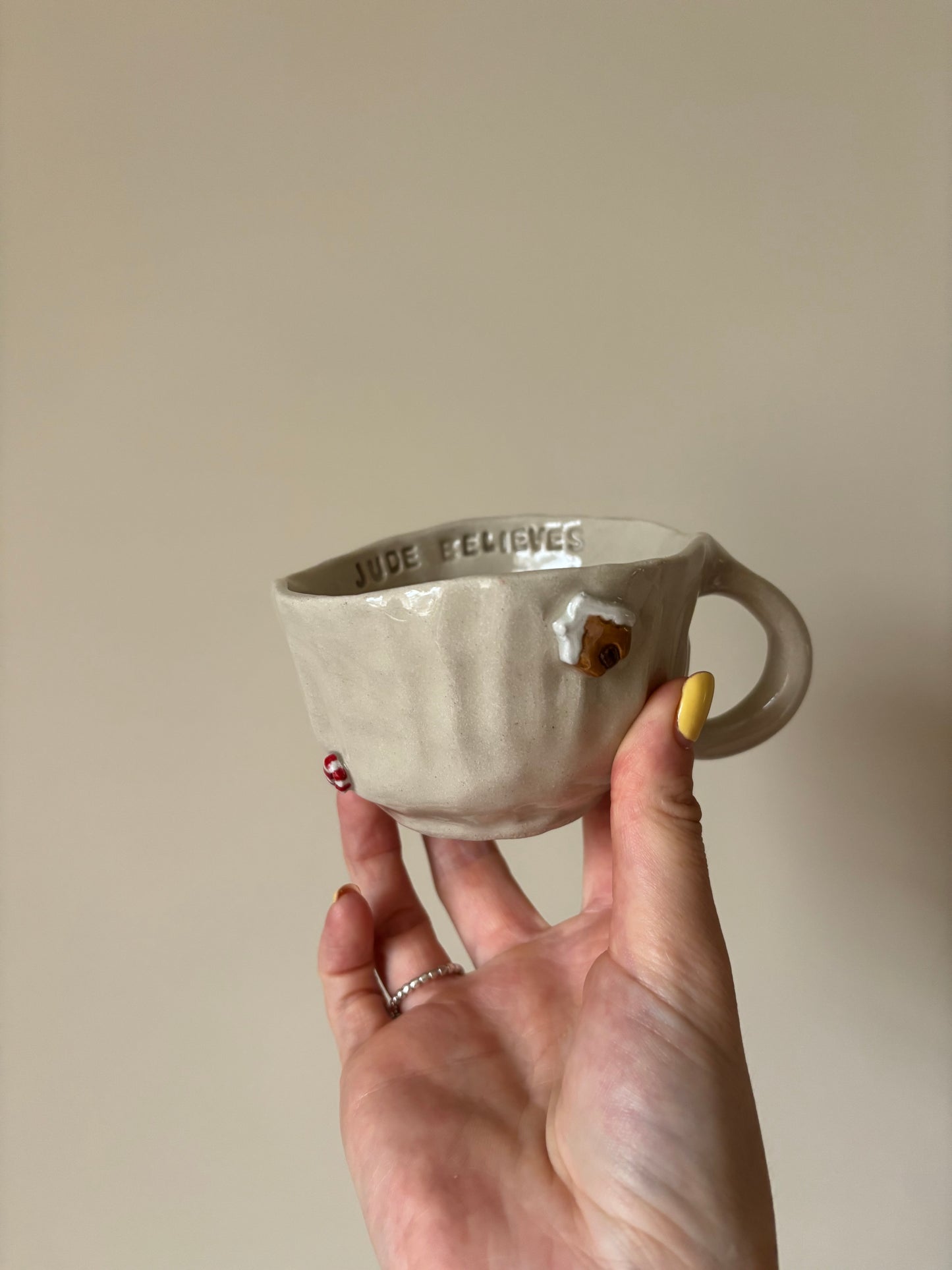 Bespoke children’s Believe mug