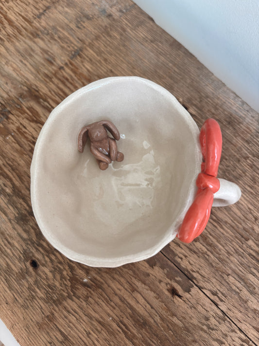 Children’s bunny bow mug