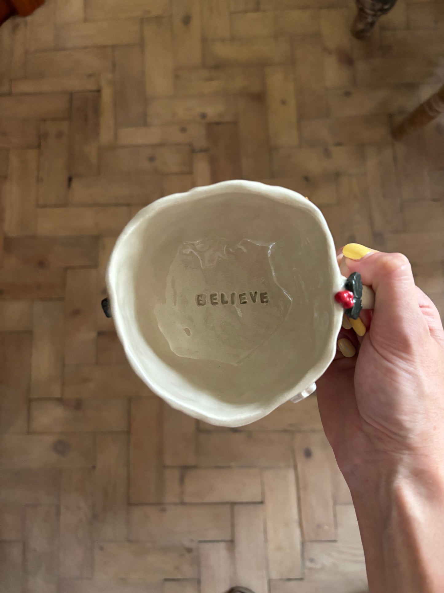 Believe Christmas mug