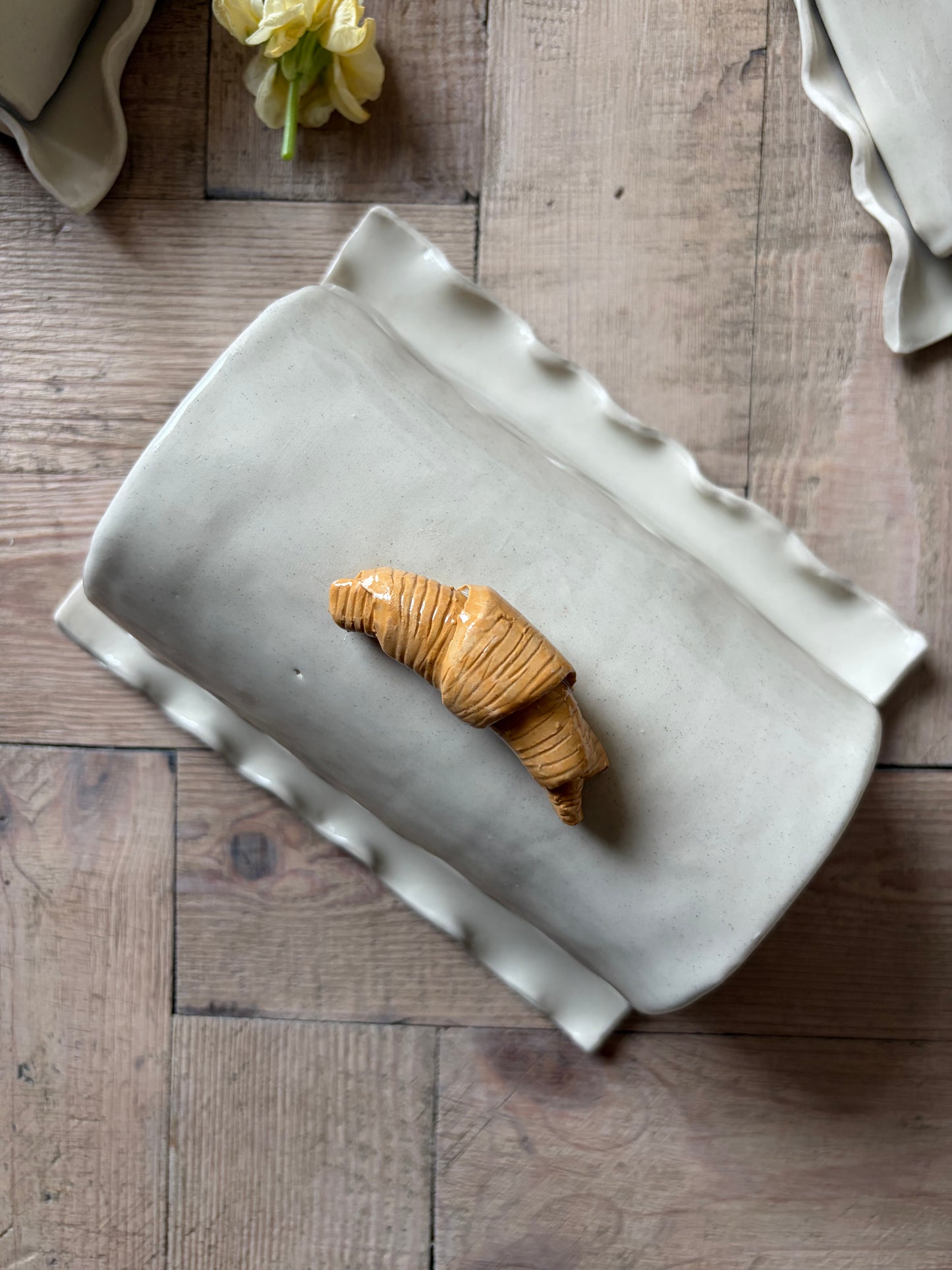 Imperfect croissant butter dish