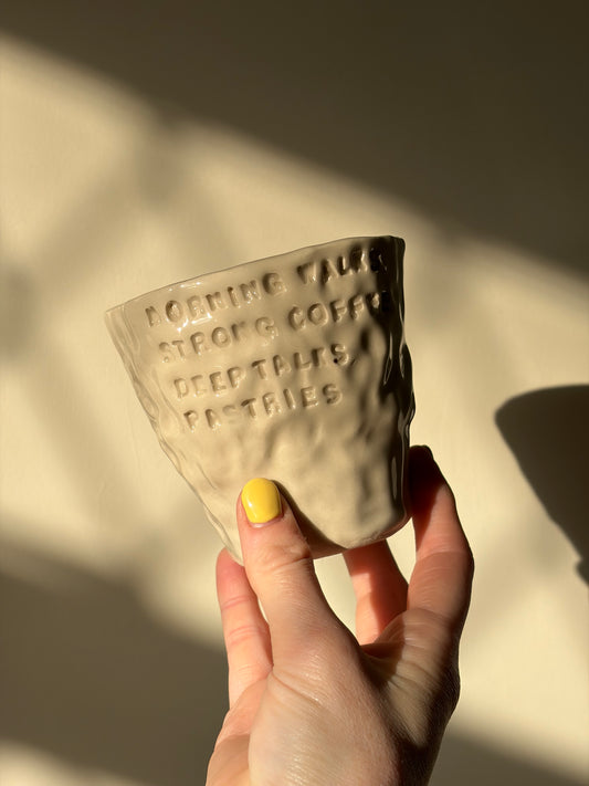 Morning walks, deep talks mug