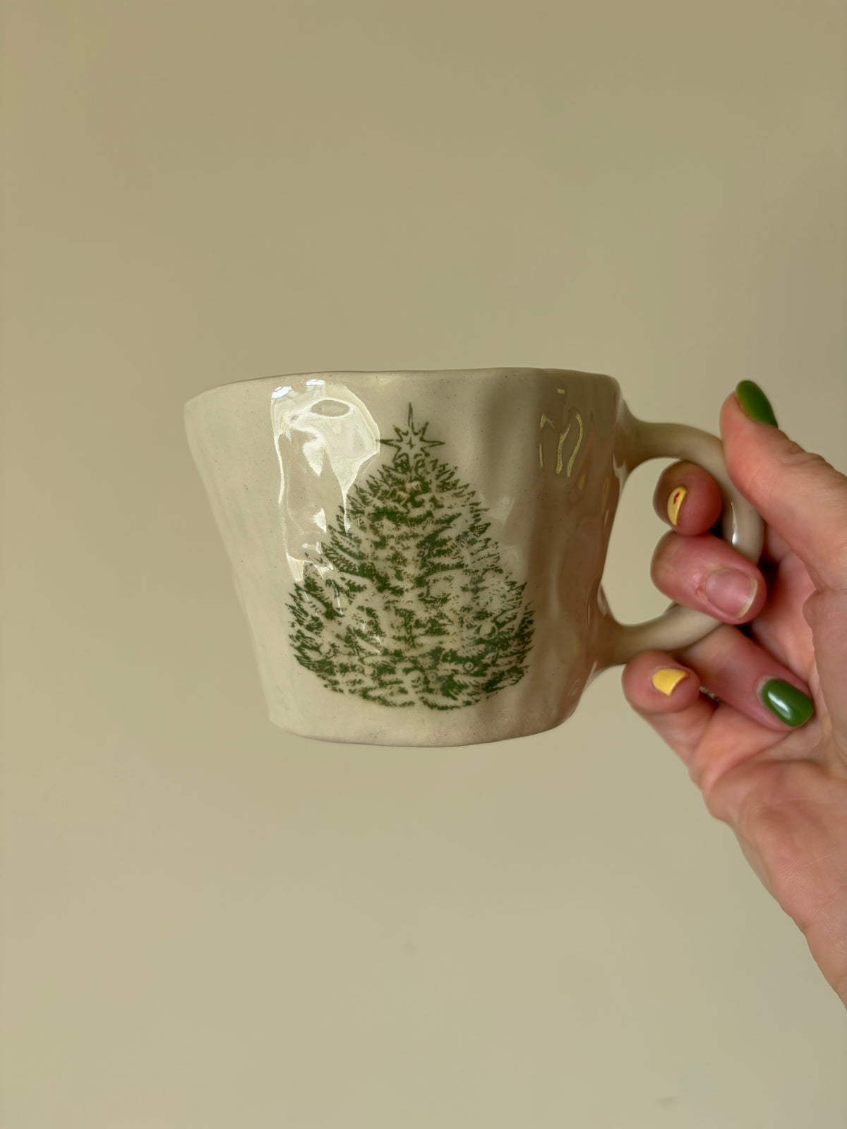 Vintage style Christmas tree mug (pre order)