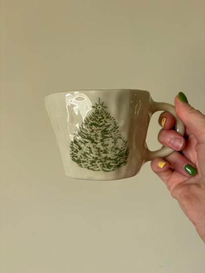 Vintage style Christmas tree mug (pre order)