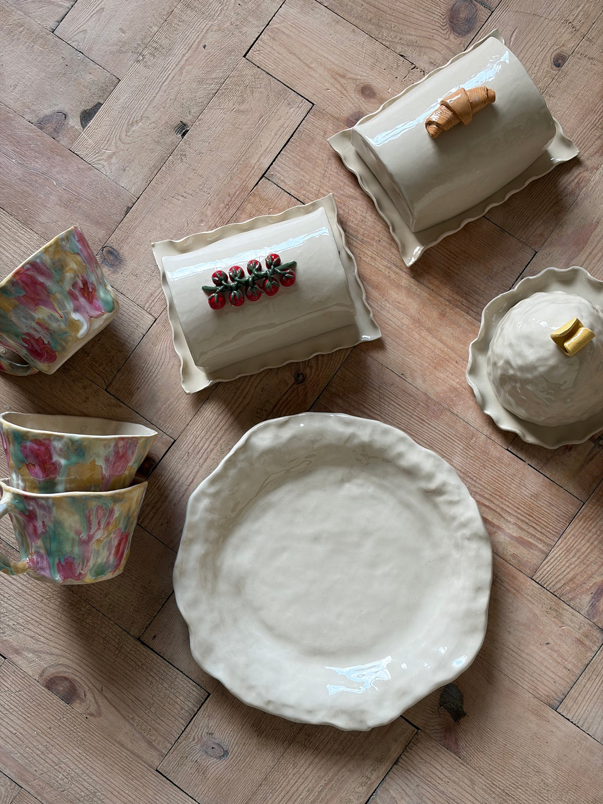Butter curl butter dish
