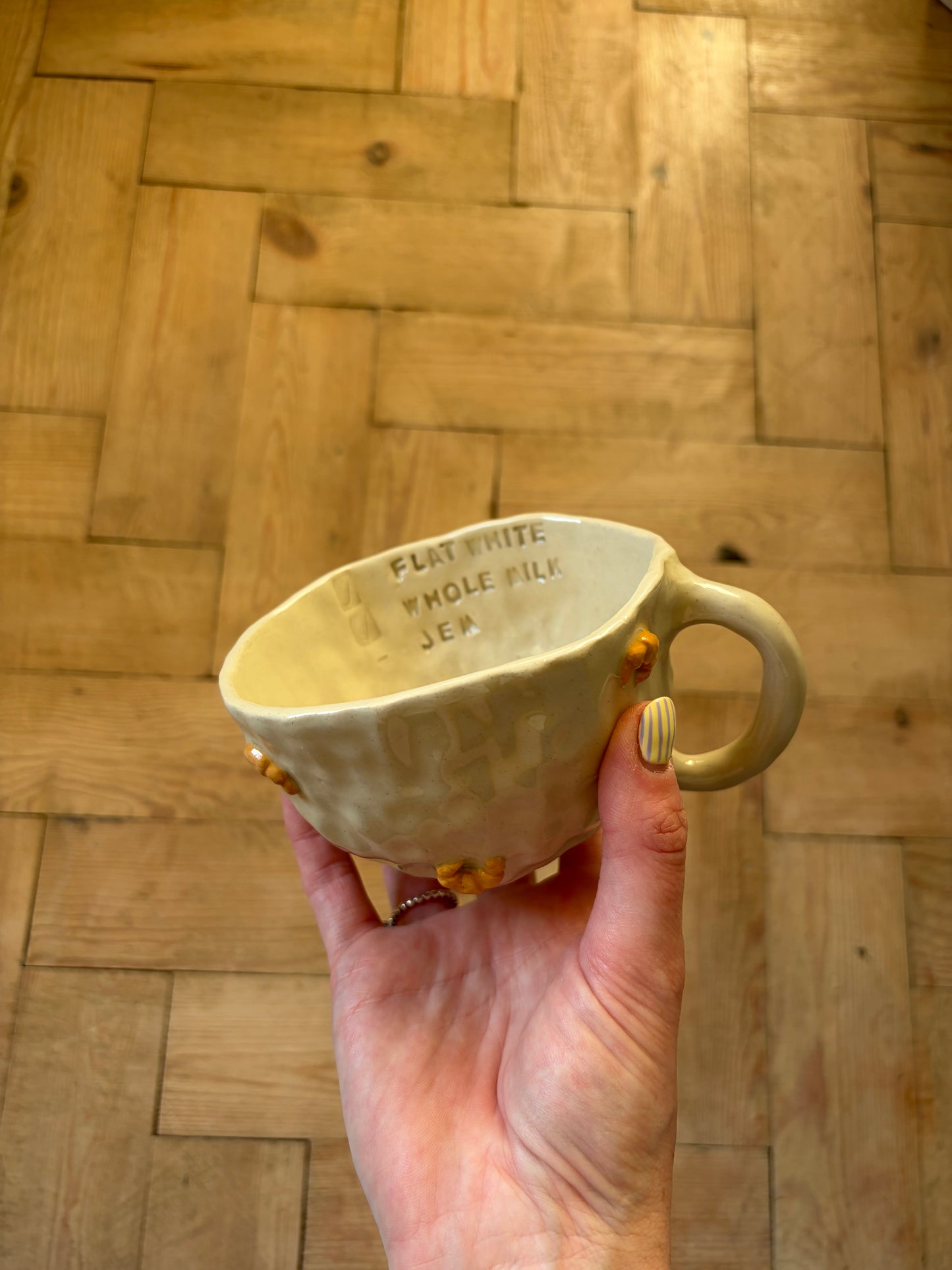 Bespoke flat white mug