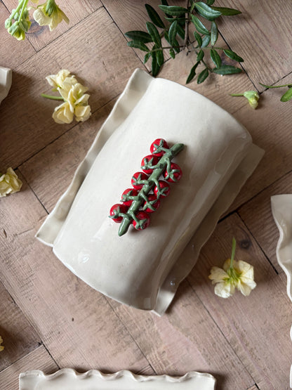 Imperfect tomatoes butter dish