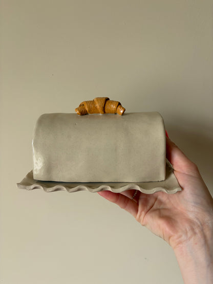 Imperfect croissant butter dish