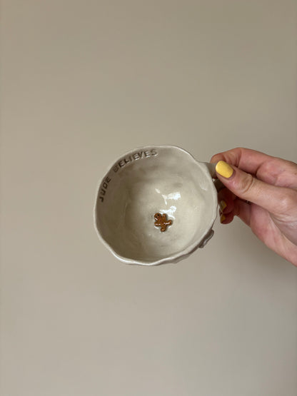 Bespoke children’s Believe mug