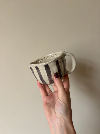 Dark purple good for the soul blueberry mug