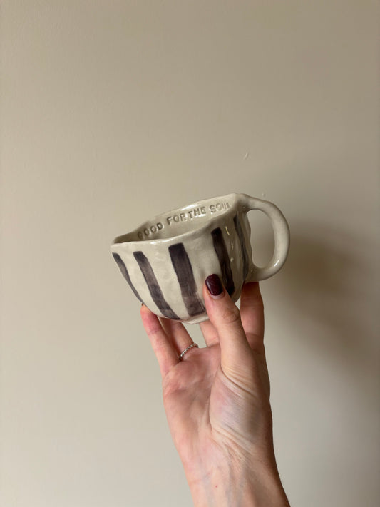 Dark purple good for the soul blueberry mug