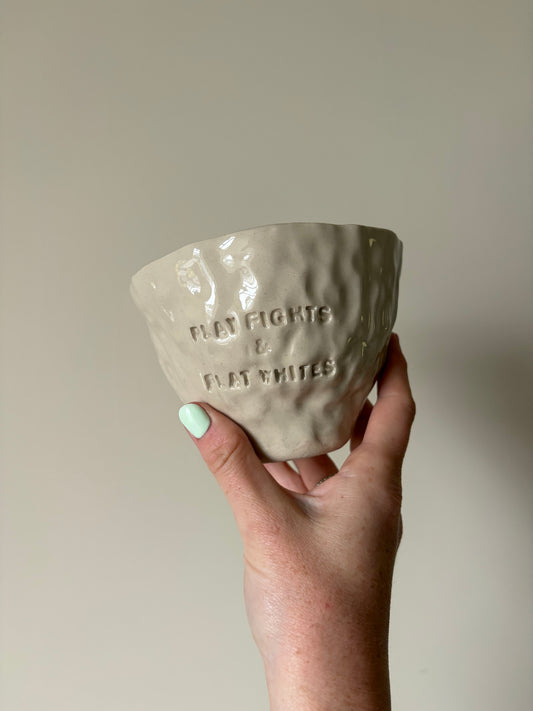Play fights and flat whites imperfect mug
