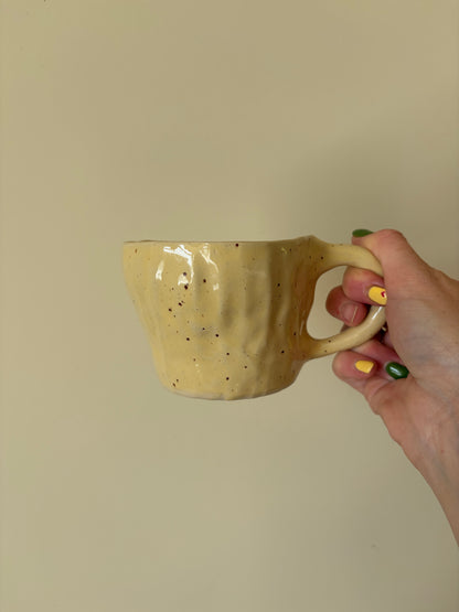 Imperfect butter speckled mug