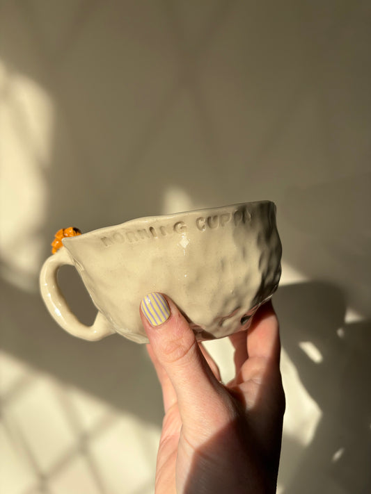 Morning cuppa croissant mug