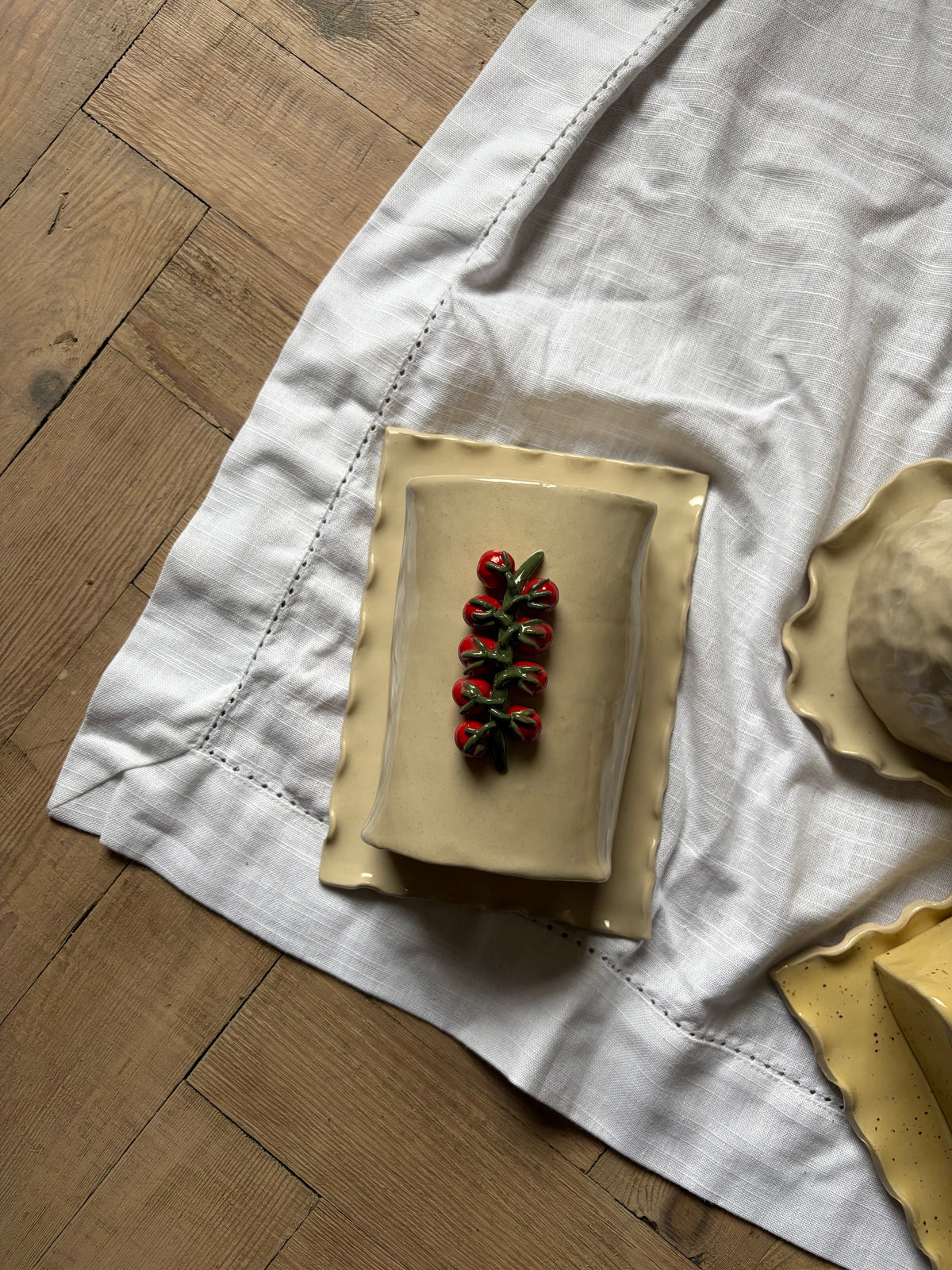 Imperfect tomatoes butter dish