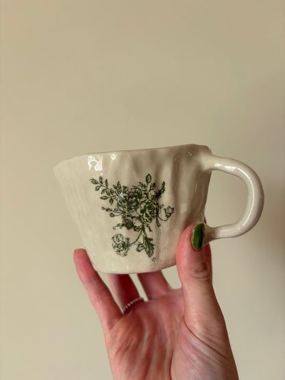 Green flowers mug (pre order)