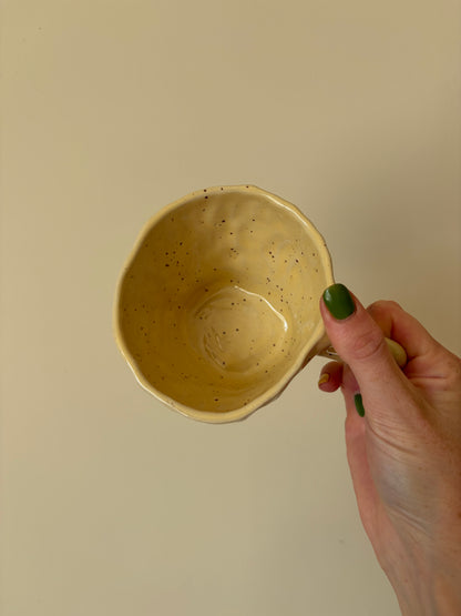 Imperfect butter speckled mug