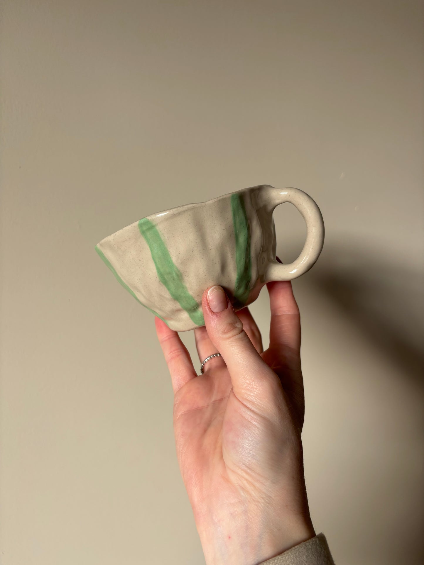 Pistachio striped mug