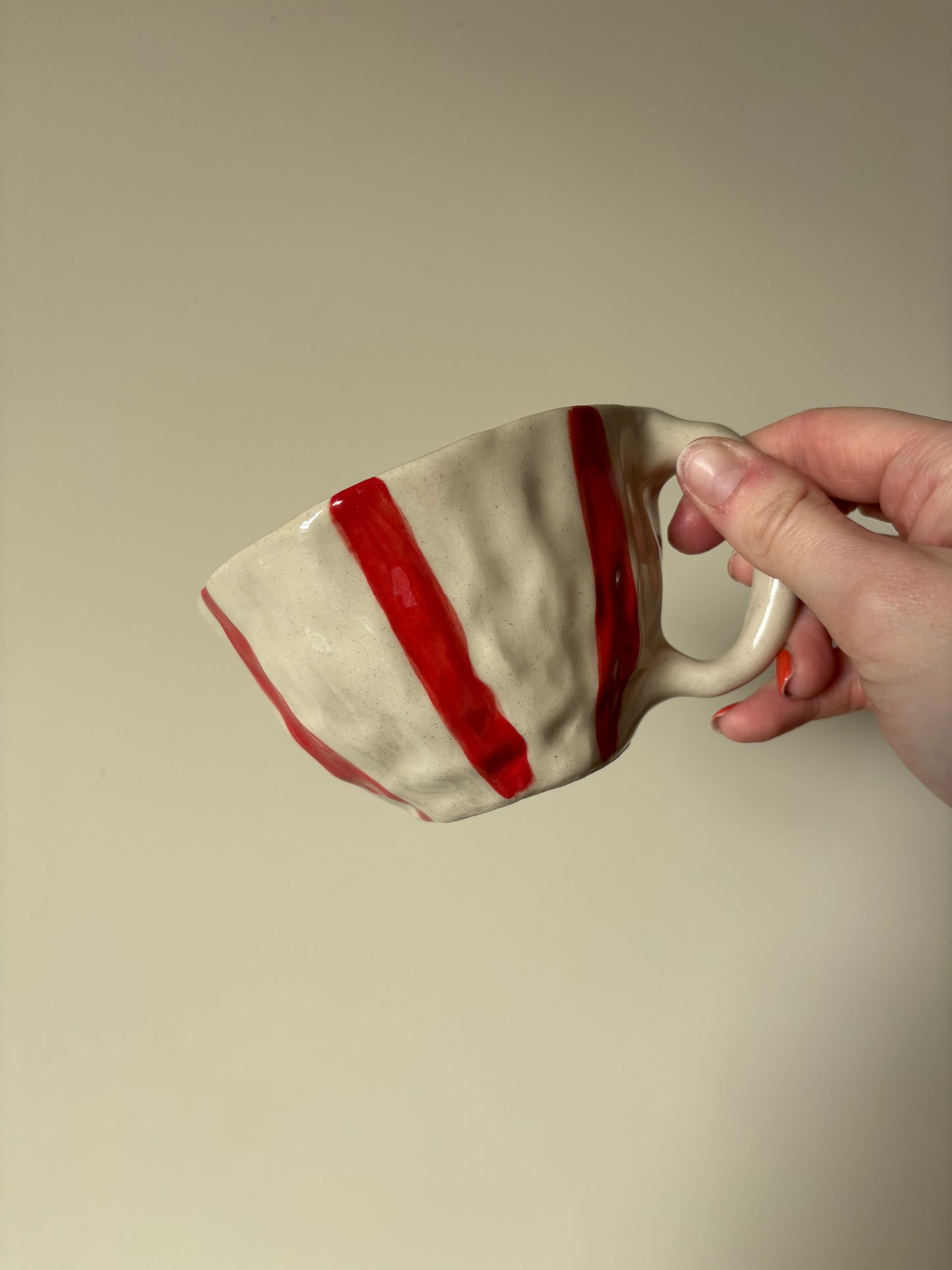 Berry striped mug
