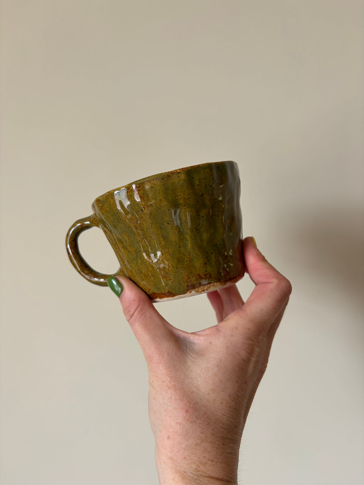 Mossy green mug