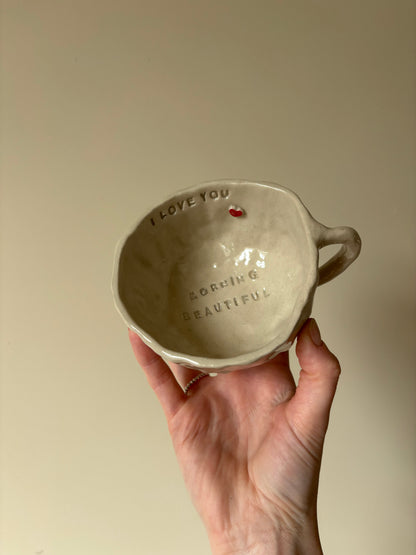 ‘I love you’ imperfect mug