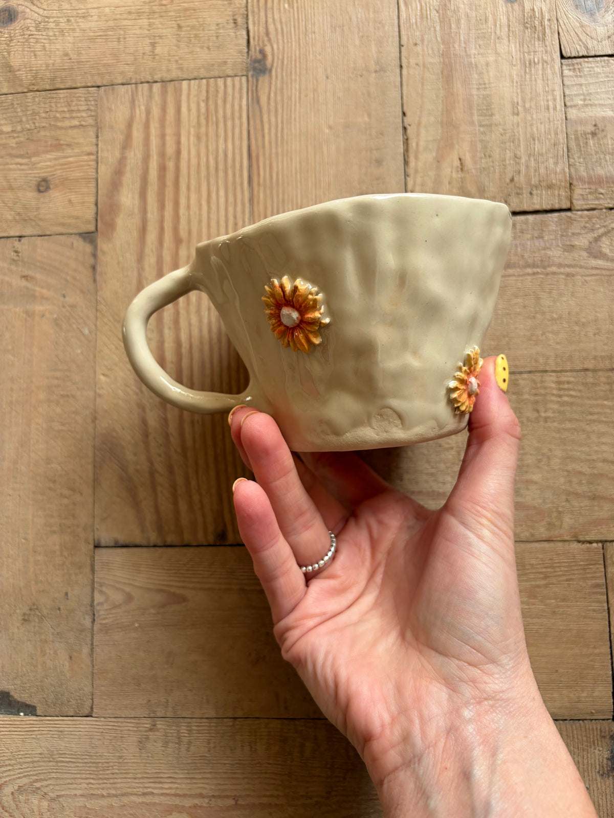 Imperfect flowers mug