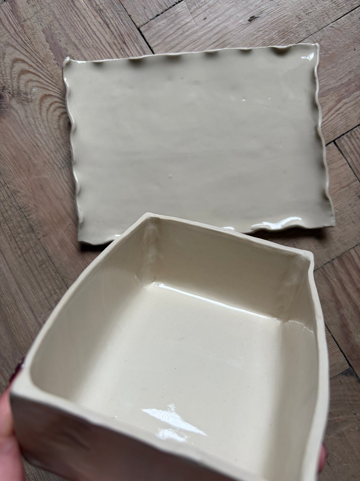 Imperfect croissant butter dish