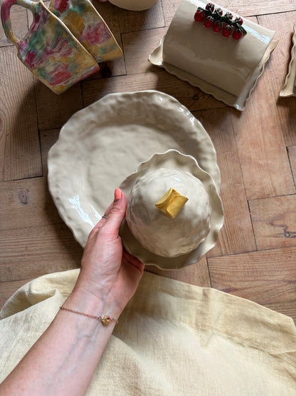 Butter curl butter dish