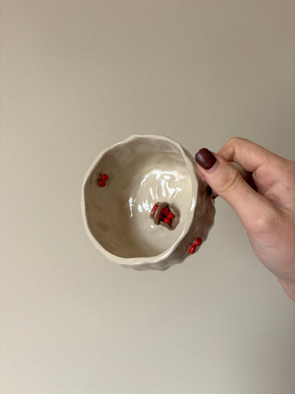 Strawberry picking imperfect mug