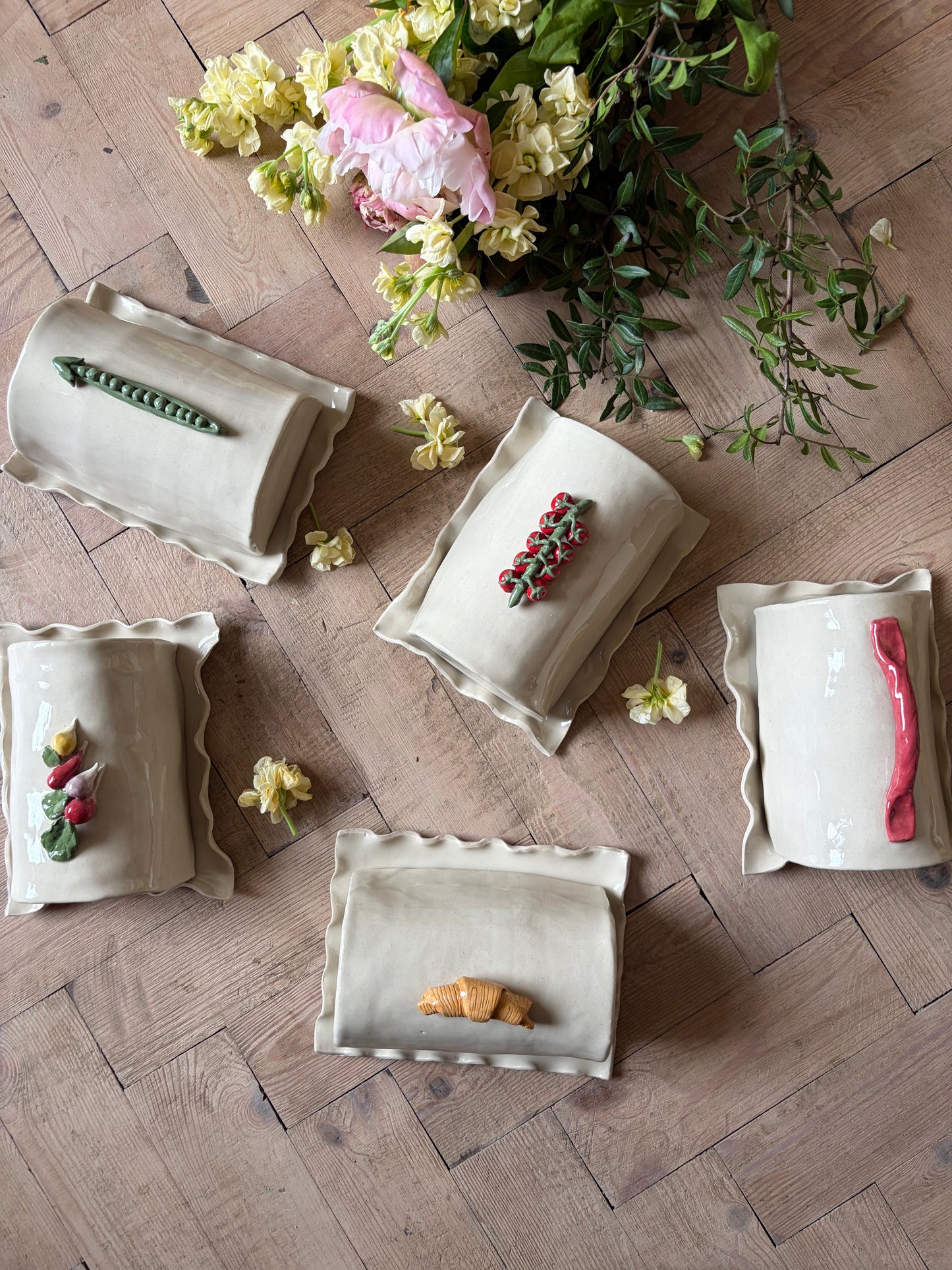 Imperfect tomatoes butter dish