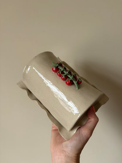 Imperfect tomatoes butter dish