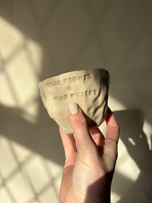 Play fights and flat whites imperfect mug