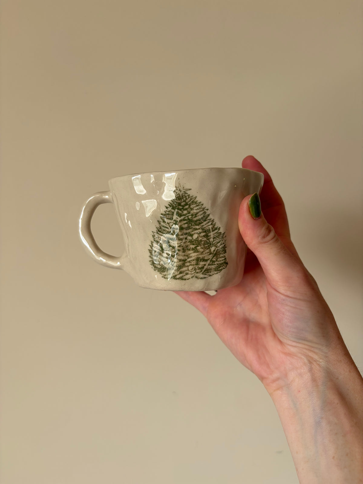 Vintage style Christmas tree mug (pre order)