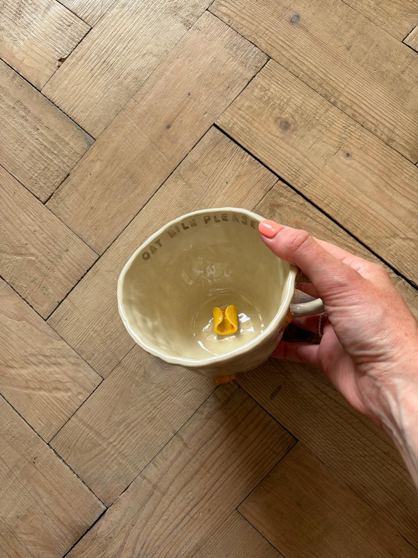 Oat milk please butter curl mug