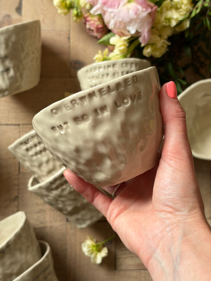 Overwhelmed but so in love mug