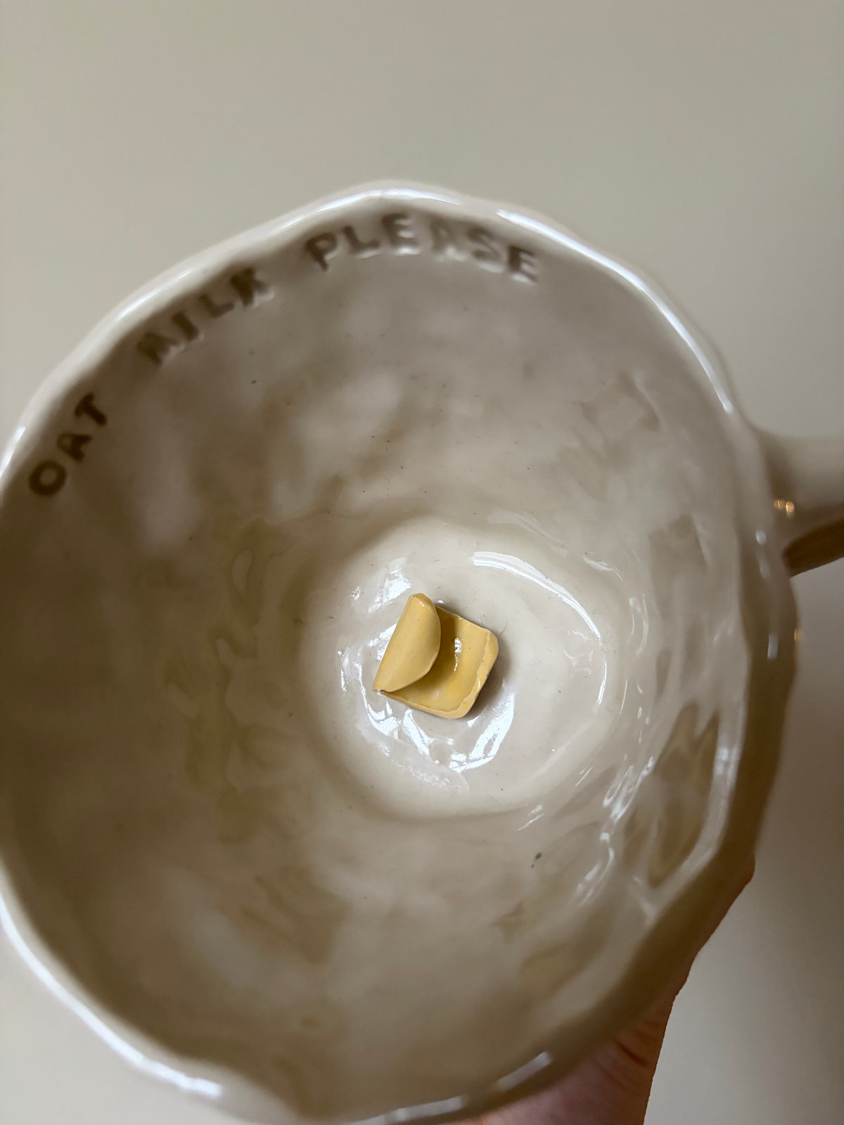 Oat milk please butter curl imperfect mug