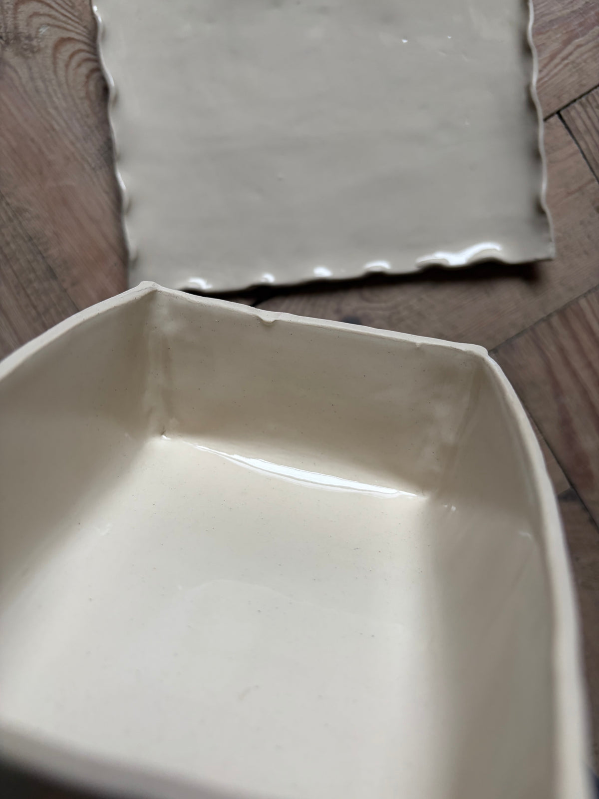Imperfect croissant butter dish