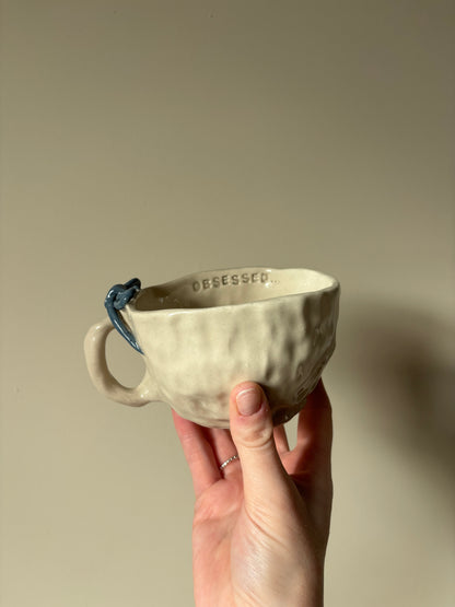 ‘Obsessed with you’ bow imperfect mug