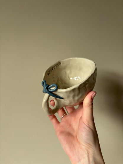 ‘Obsessed with you’ bow imperfect mug
