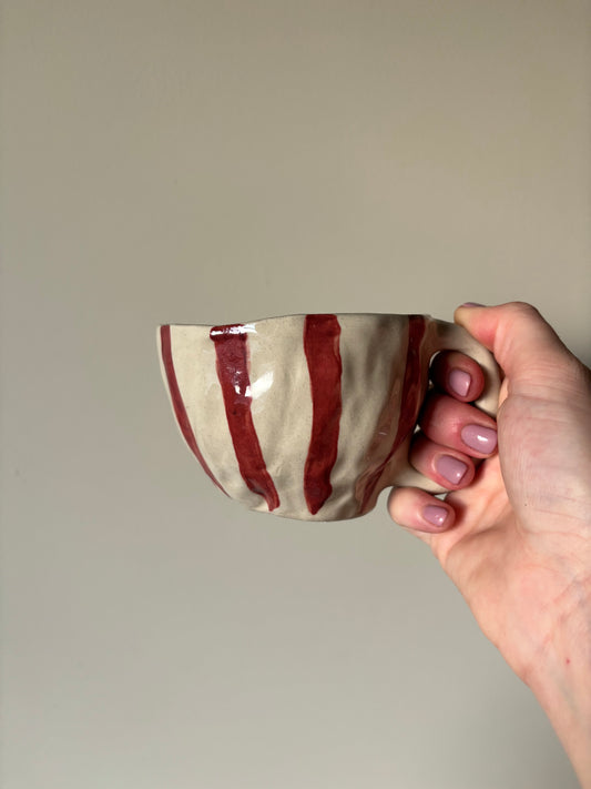 Berry striped mug