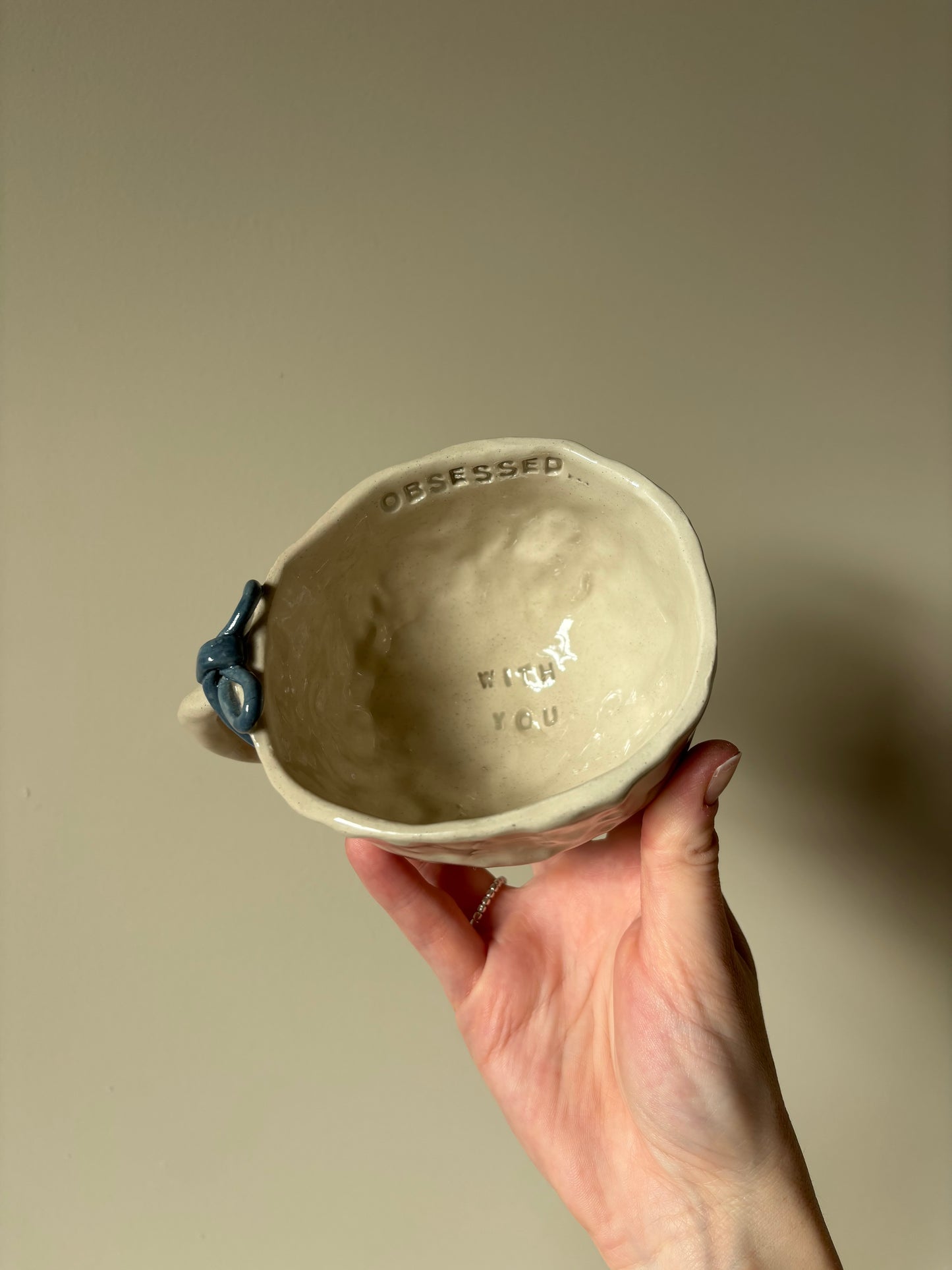 ‘Obsessed with you’ bow imperfect mug
